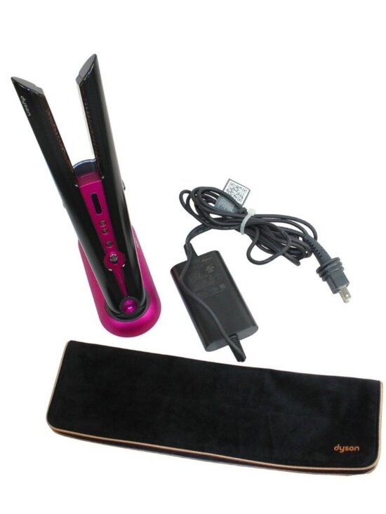Dyson Corrale Cordless Option Black Nickle Fuchsia Flexing Plates Flat Iron main image 6